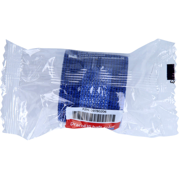 DracoElfi haft color Fixierbinde 4 cm x 4 m blau, 1 St. Binde