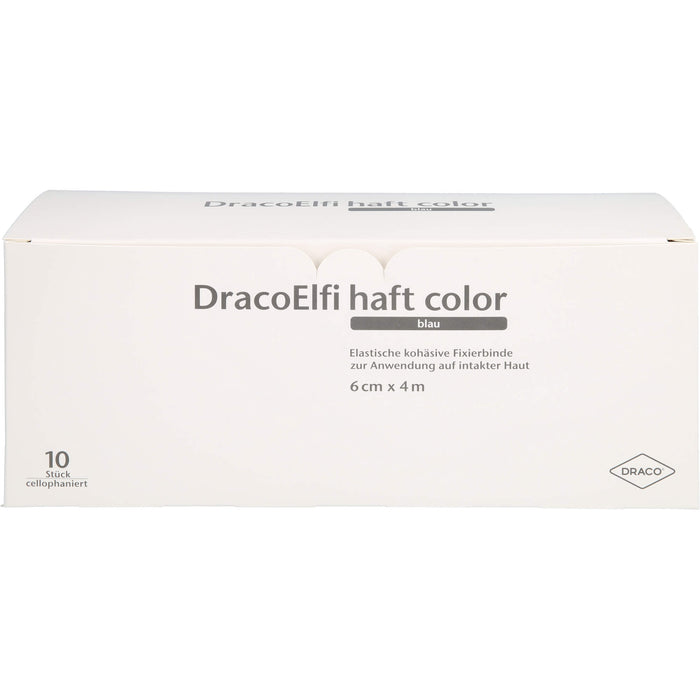 DracoElfi haft color Fixierbinde 6 cm x 4 m blau, 1 St. Binde