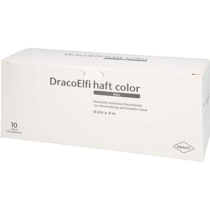 DracoElfi haft color Fixierbinde 6 cm x 4 m blau, 1 St. Binde