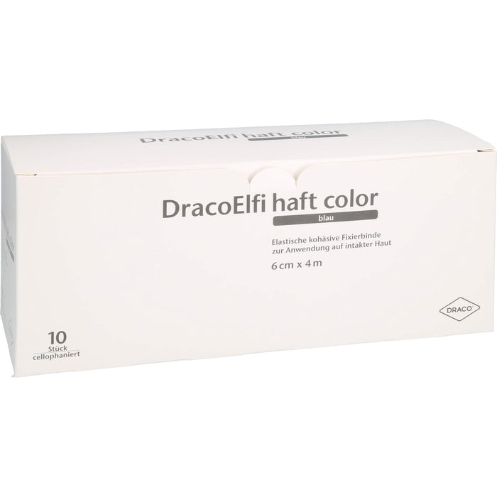 DracoElfi haft color Fixierbinde 6 cm x 4 m blau, 1 St. Binde