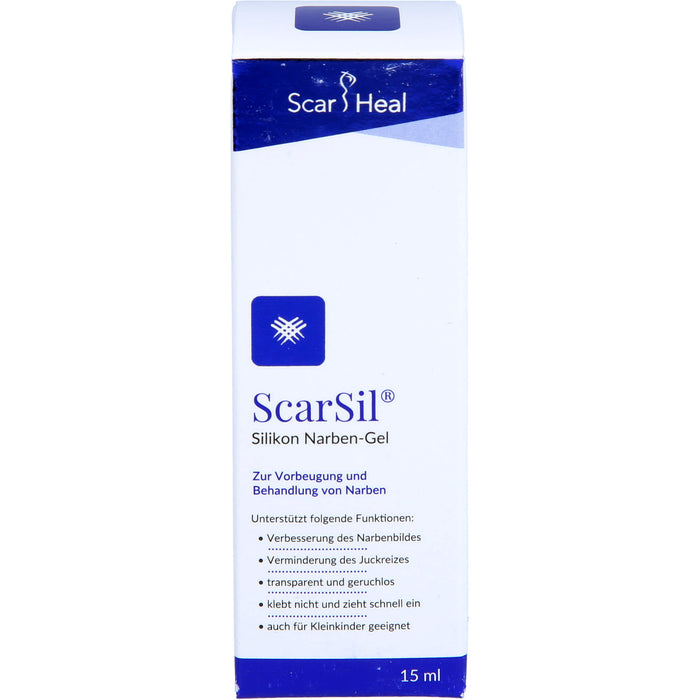 ScarSil Silikon Narben-Gel zur Vorbeugung und Behandlung von Narben, 15 ml Gel