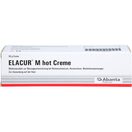 Elacur M Hot Creme bei Rückenschmerzen, Hexenschuss, Muskelverspannungen, 50 g Creme