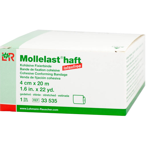 Mollelast haft latexfrei weiß 4cm x 20m gedehnt, 1 St BIN