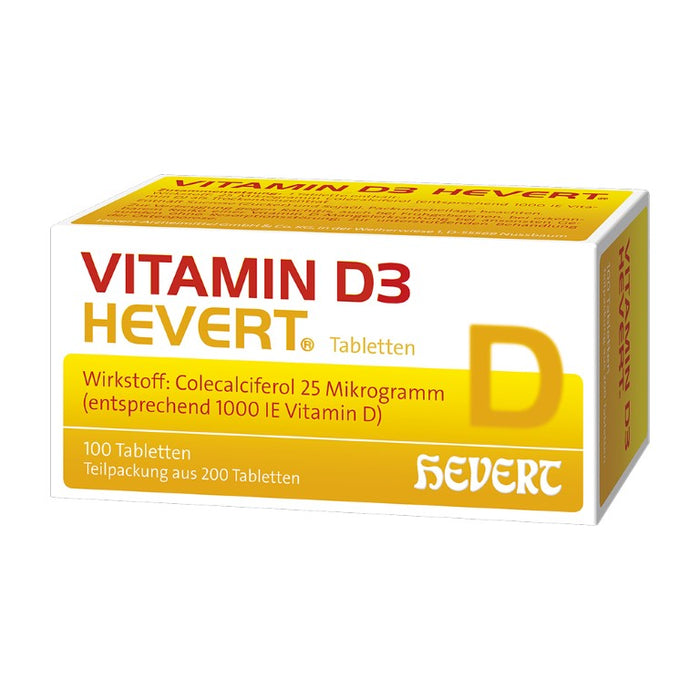 Vitamin D3 Hevert 1000 I.E. Tabletten, 200 St. Tabletten