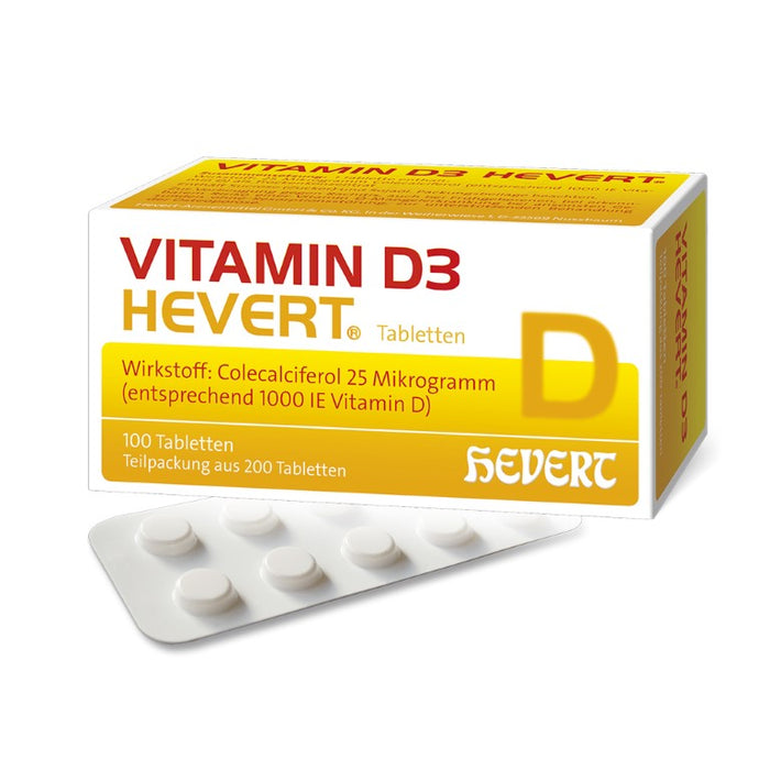 Vitamin D3 Hevert 1000 I.E. Tabletten, 200 St. Tablets