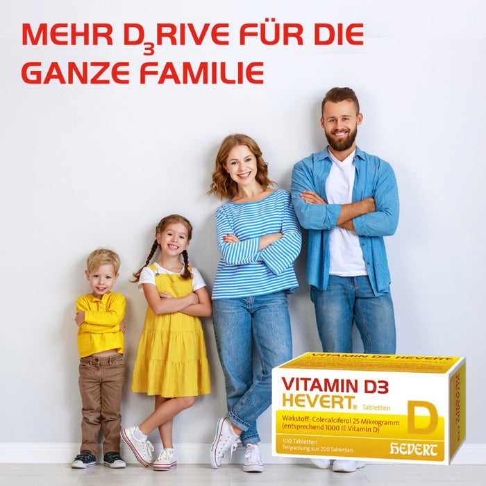Vitamin D3 Hevert 1000 I.E. Tabletten, 200 St. Tablets