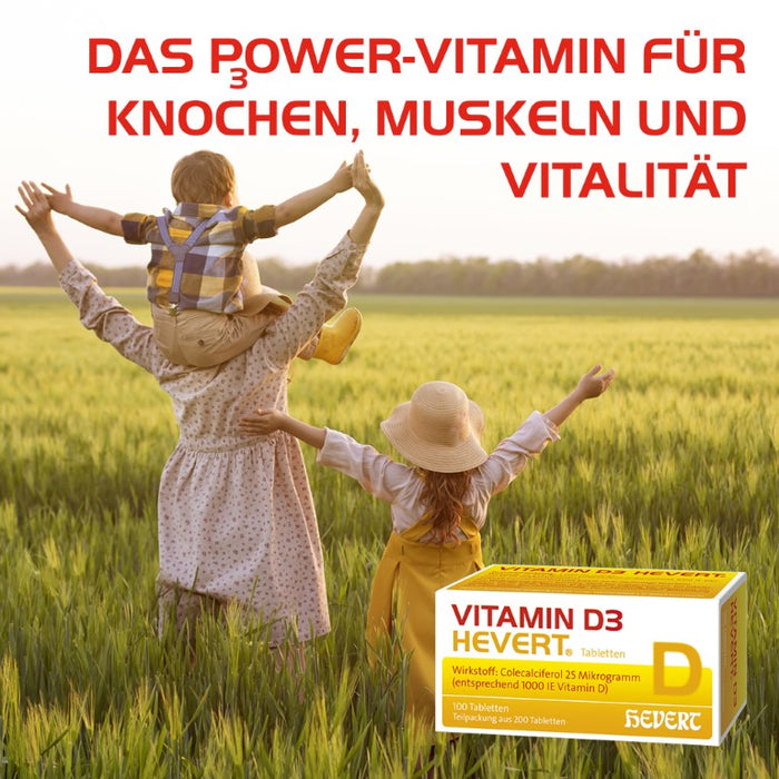 Vitamin D3 Hevert 1000 I.E. Tabletten, 200 St. Tabletten