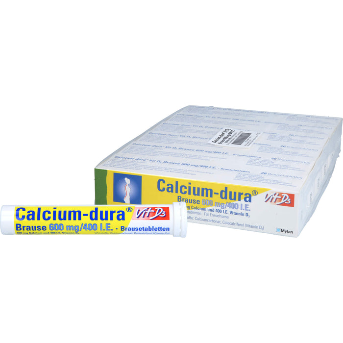 Calcium-dura® Vit D3 Brause 600 mg/400 I.E., Brausetabletten, 120 St BTA