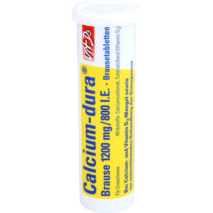 Calcium-dura Vit D3 1200 mg/ 800 I.E. Brausetabletten zur unterstützenden Behandlung von Osteoporose, 50 St. Brausetabletten
