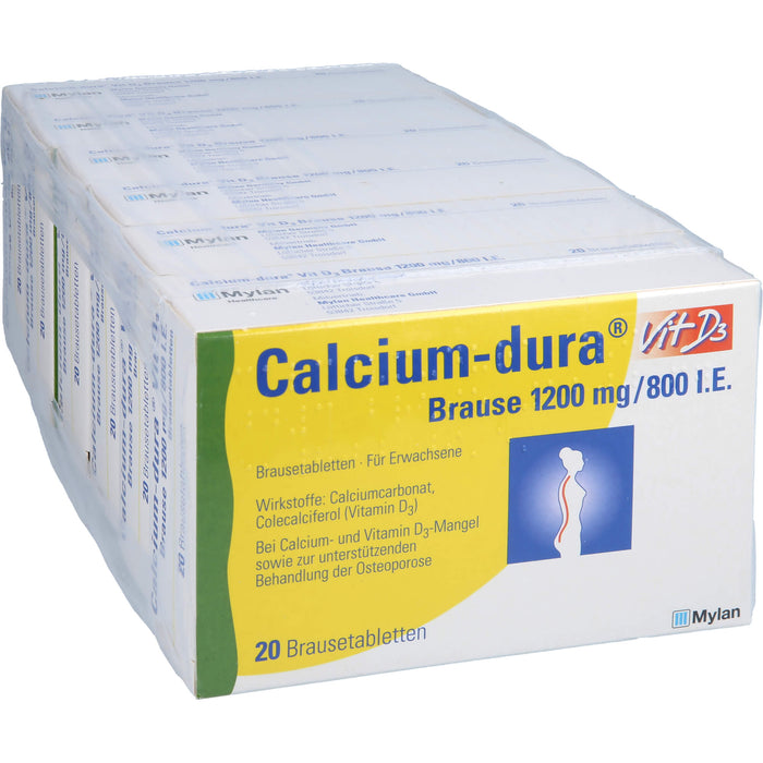 Calcium-dura® Vit D3 Brause 1200mg/800 I.E., Brausetabletten, 120 St BTA