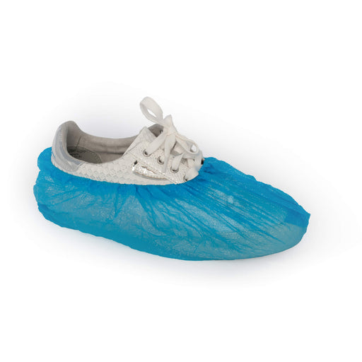 Einmal Überschuh Kunststoff blau, 10 St 
