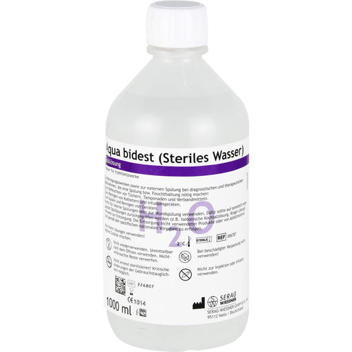 SERAG-WIESSNER Aqua bidest Spüllösung, 1000 ml Lösung
