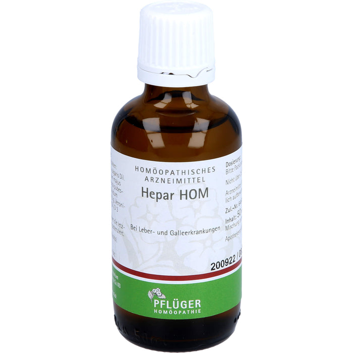 Pflüger Hepar HOM Tropfen bei Leber- und Galleerkrankungen, 50 ml Lösung