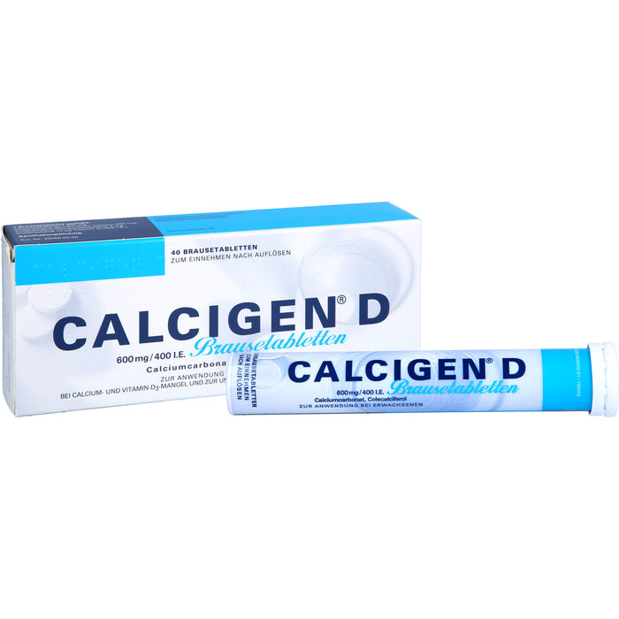 Calcigen D 600 mg/400 I.E. Brausetabletten, 40 St BTA