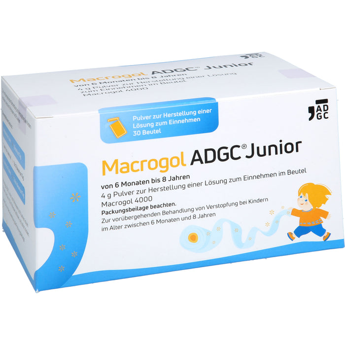 Macrogol ADGC Junior 6M – 8J Pulver bei Verstopfung, 30 g Pulver