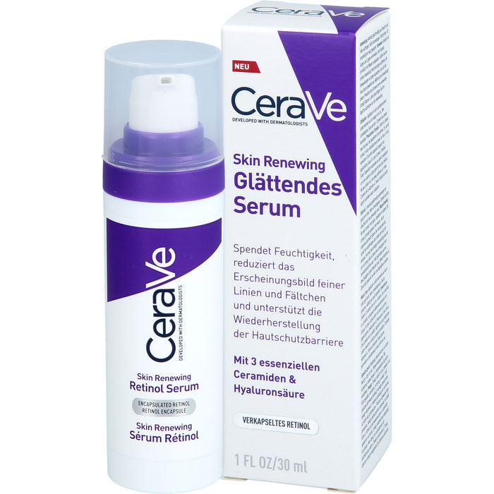 CeraVe Skin Renewing Glättendes Serum für eine geglättete Haut, 30 ml Gel