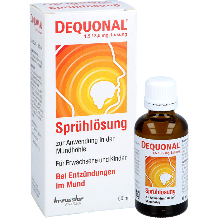 DEQUONAL Sprühlösung bei Entzündungen im Mund, 50 ml Lösung