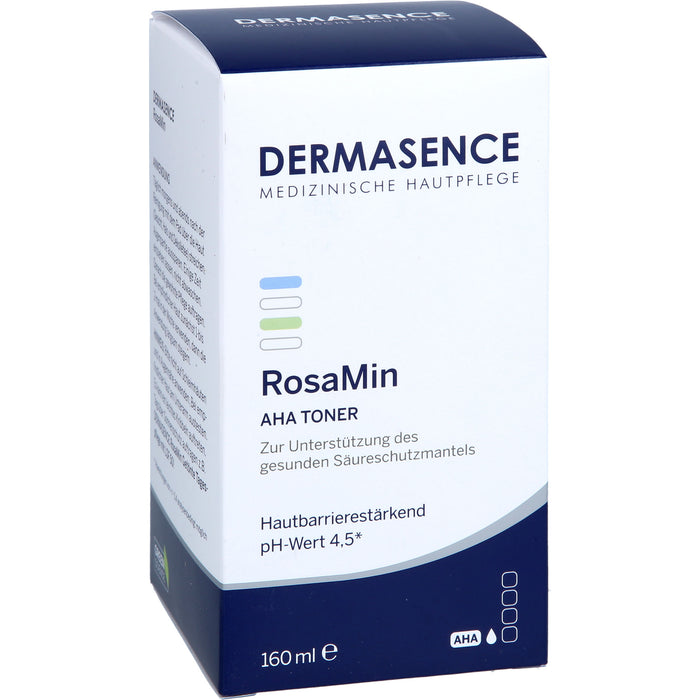 DERMASENCE RosaMin AHA Toner zur Unterstützung des gesunden Säureschutzmantels, 160 ml Lösung