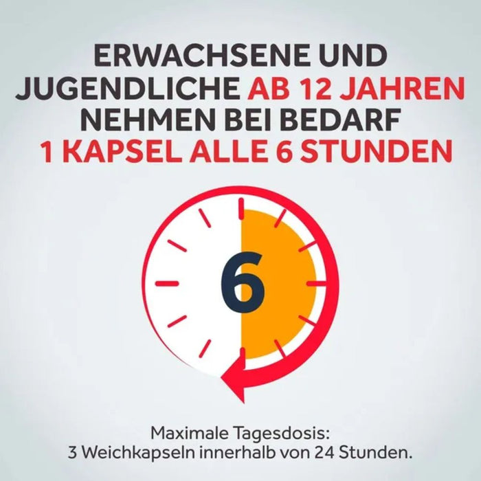 Nurofen Mini 400 mg Weichkapseln bei Schmerzen oder Fieber, 20 St. Kapseln