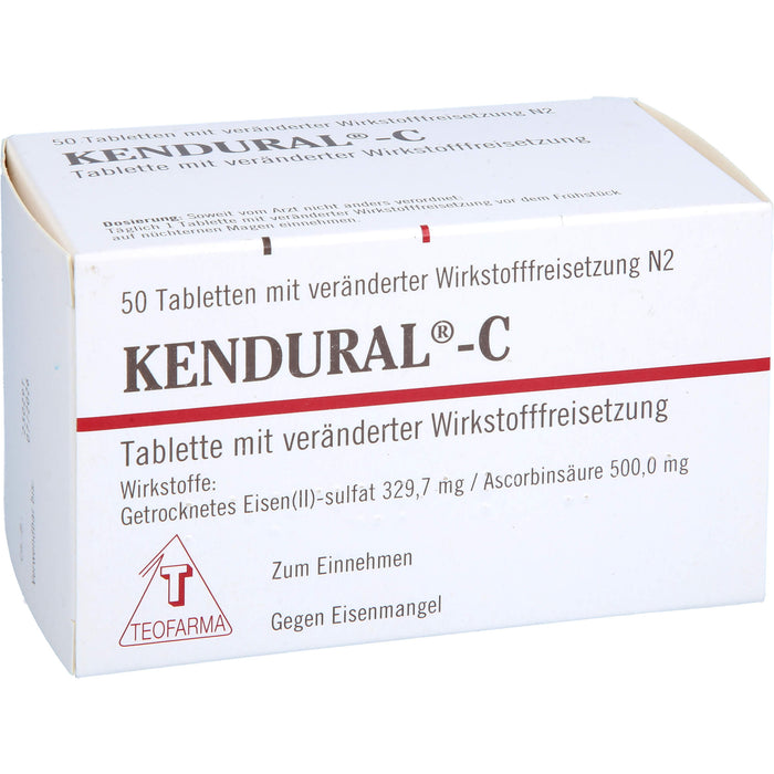 KENDURAL-C Tabletten gegen Eisenmangel, 50 St. Tabletten