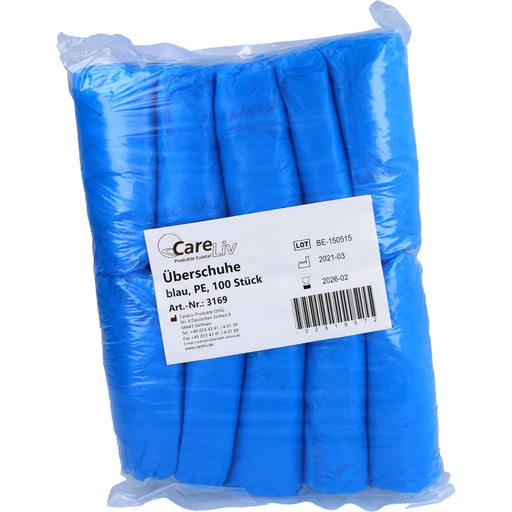 Überschuh Einmal Kunststoff blau, 100 St 