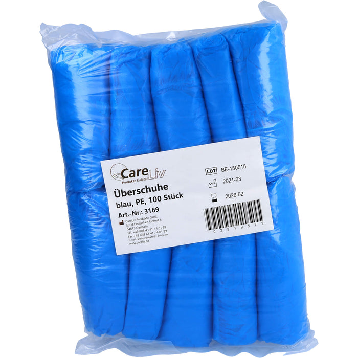 Überschuh Einmal Kunststoff blau, 100 St 