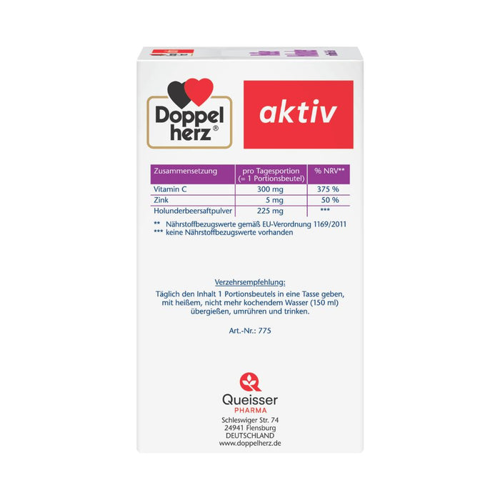 Doppelherz Heißer Holunder mit Vitamin C + Zink Granulat, 10 St. Beutel