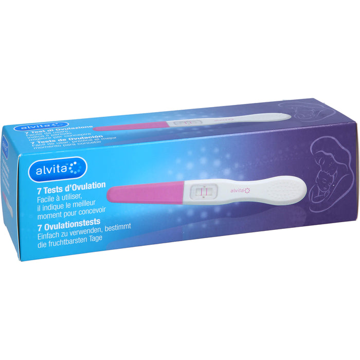 Alvita 7 Ovulationstests zeigt ihnen die zwei fruchtbarsten Tage an, 7 St. Test