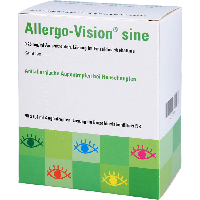 Allergo-Vision sine 0,25 mg/ml antiallergische Augentropfen bei Heuschnupfen, 50 St. Einzeldosisbehältnisse