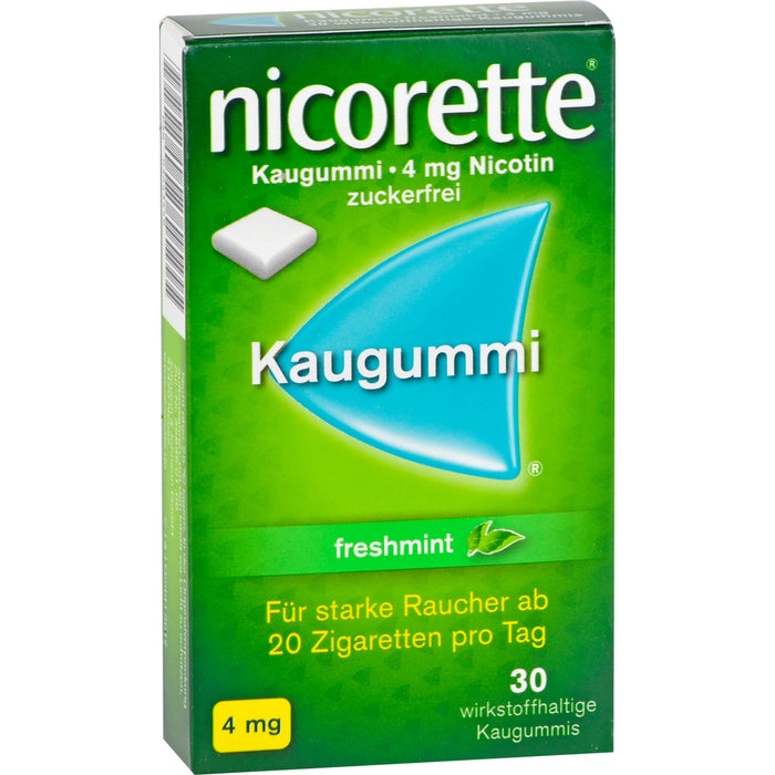 Nicorette Kaugummi 4 mg freshmint Gerke, 30 St. Kaugummi