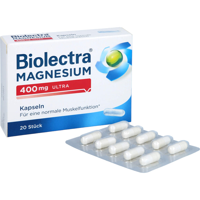 Biolectra Magnesium 400 mg ultra Kapseln, 20 St. Kapseln