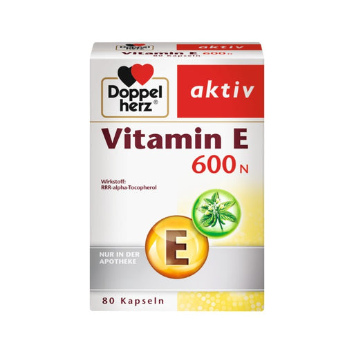 Doppelherz Vitamin E 600 N Weichkapseln zur Leistungssteigerung, 40 St. Kapseln