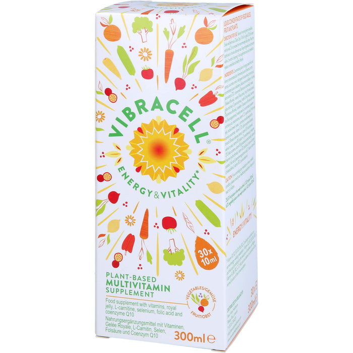 Vibracell Energy & Vitality Multivitamin Lösung für mehr Vitalität, Energie und Lebensfreude, 300 ml Lösung