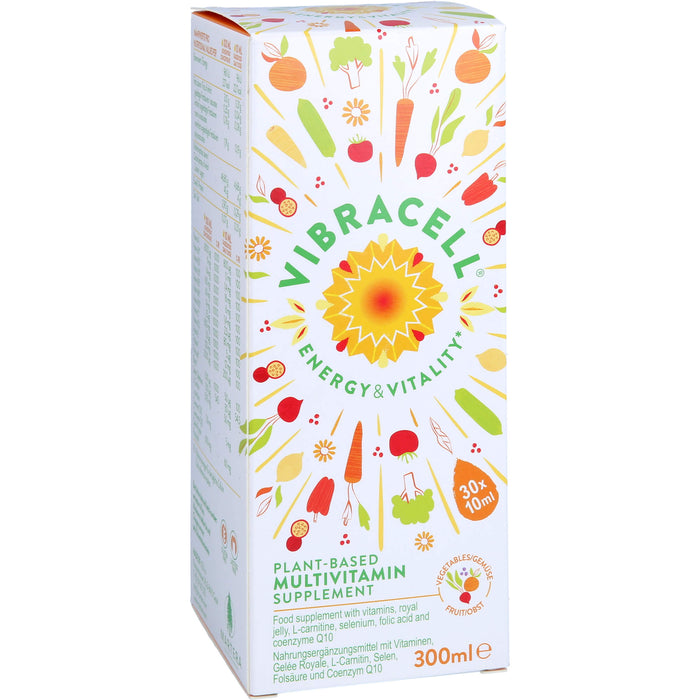 Vibracell Energy & Vitality Multivitamin Lösung für mehr Vitalität, Energie und Lebensfreude, 300 ml Lösung