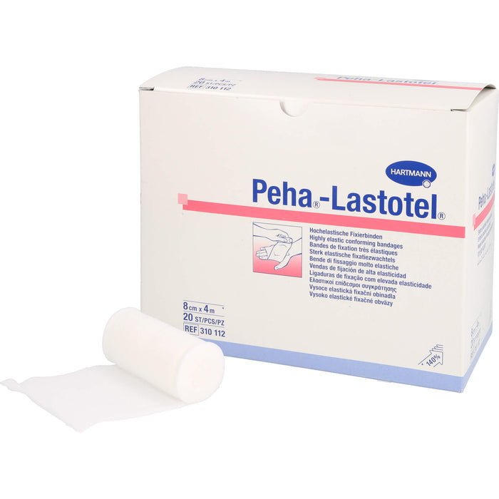 HARTMANN Peha-Lastotel elastische Fixierbinde 8 cm x 4 m, 20 St. Packung