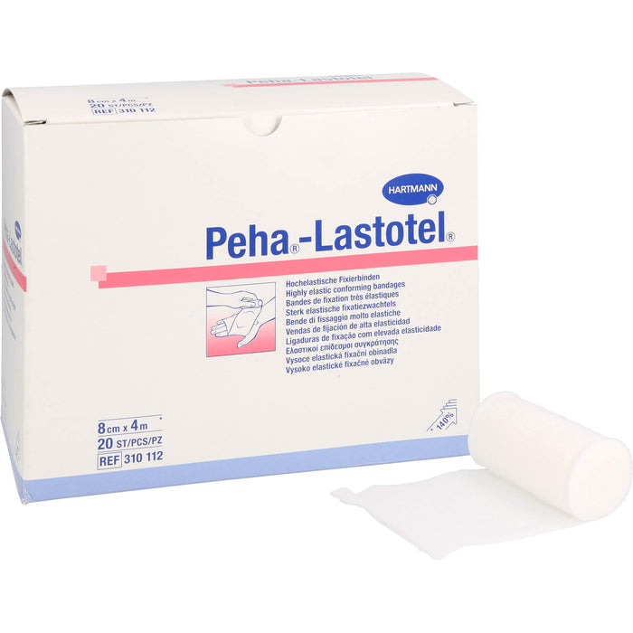 HARTMANN Peha-Lastotel elastische Fixierbinde 8 cm x 4 m, 20 St. Packung