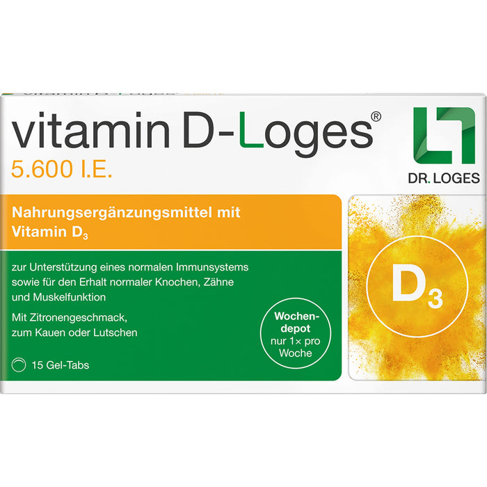 vitamin D-Loges 5.600 I.E. Gel-Tabs, 15 St. Tabletten