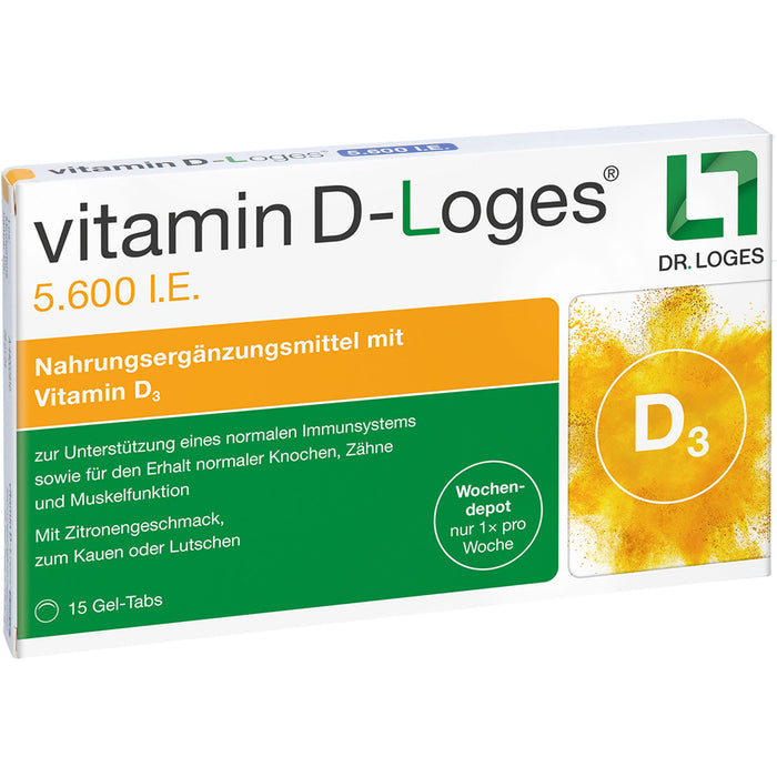 vitamin D-Loges 5.600 I.E. Gel-Tabs, 15 St. Tabletten