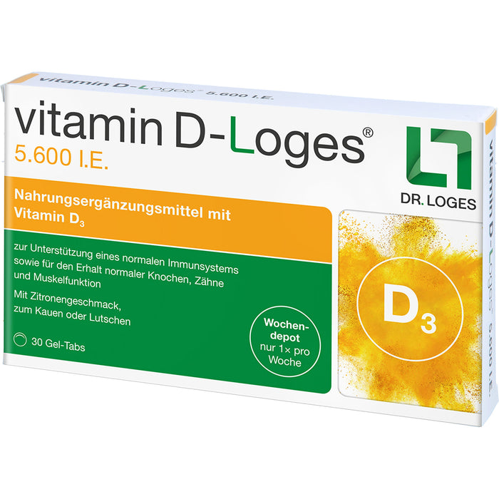 vitamin D-Loges 5.600 I.E. Gel-Tabs, 30 St. Tabletten