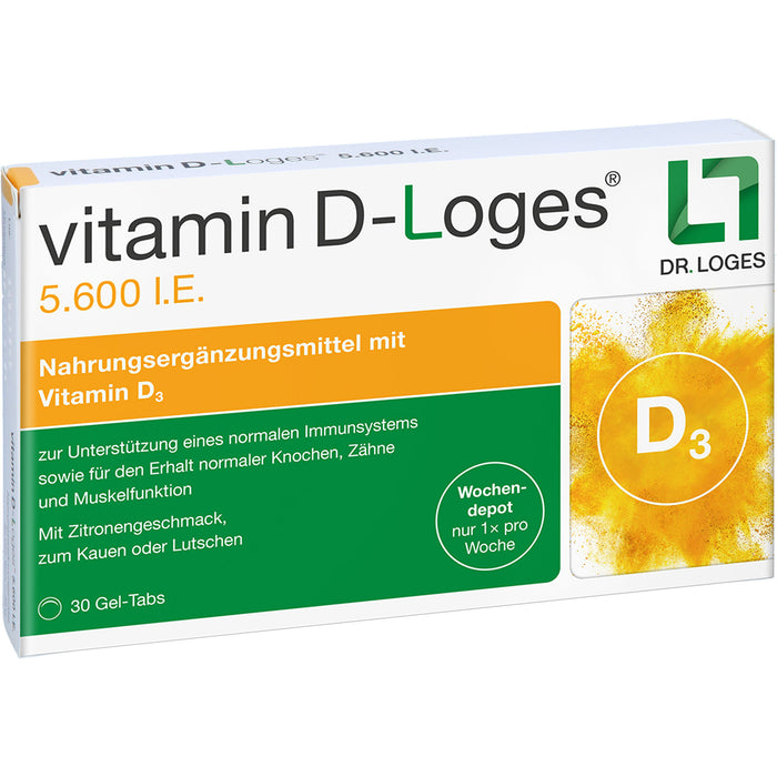 vitamin D-Loges 5.600 I.E. Gel-Tabs, 30 St. Tabletten
