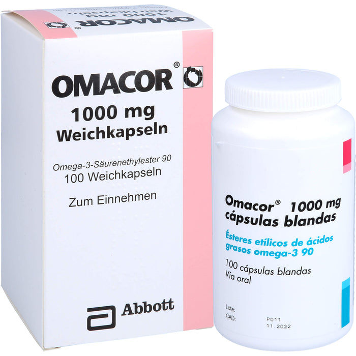 Abbott Omacor 1000 mg Weichkapseln, 100 St. Kapseln