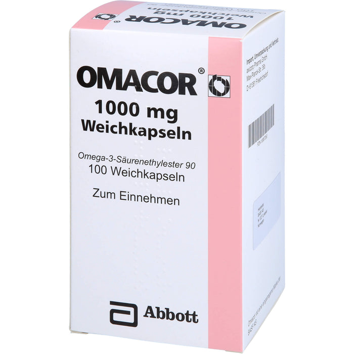 Abbott Omacor 1000 mg Weichkapseln, 100 St. Kapseln