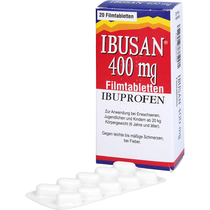 Ibusan 400 mg Filmtabletten bei Schmerzen und Fieber, 20 St. Tabletten