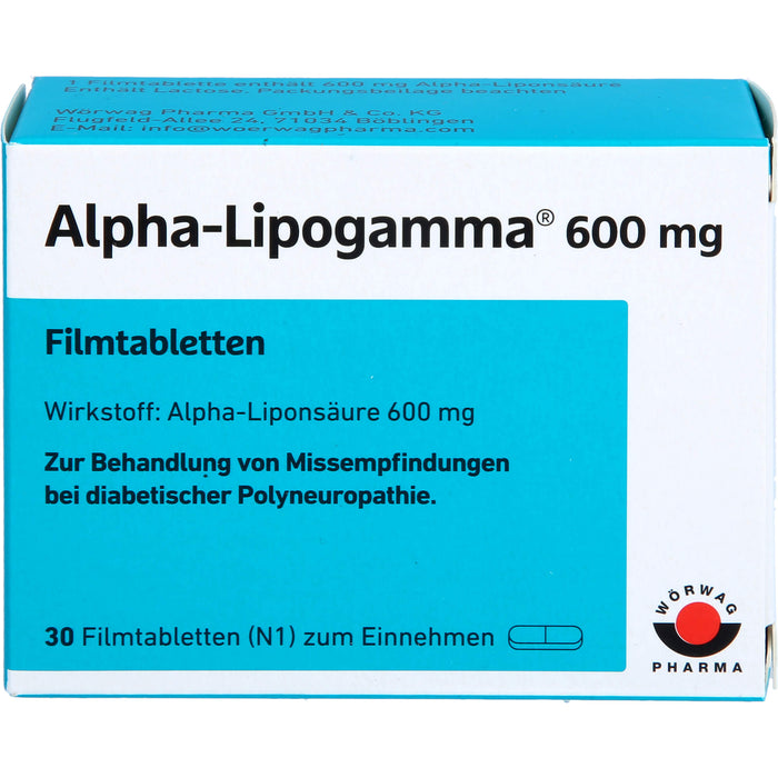Alpha-Lipogamma 600 mg Filmtabletten, 30 St. Tabletten