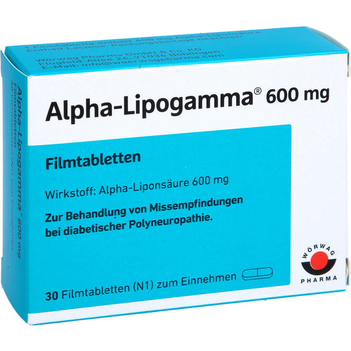 Alpha-Lipogamma 600 mg Filmtabletten, 30 St. Tabletten