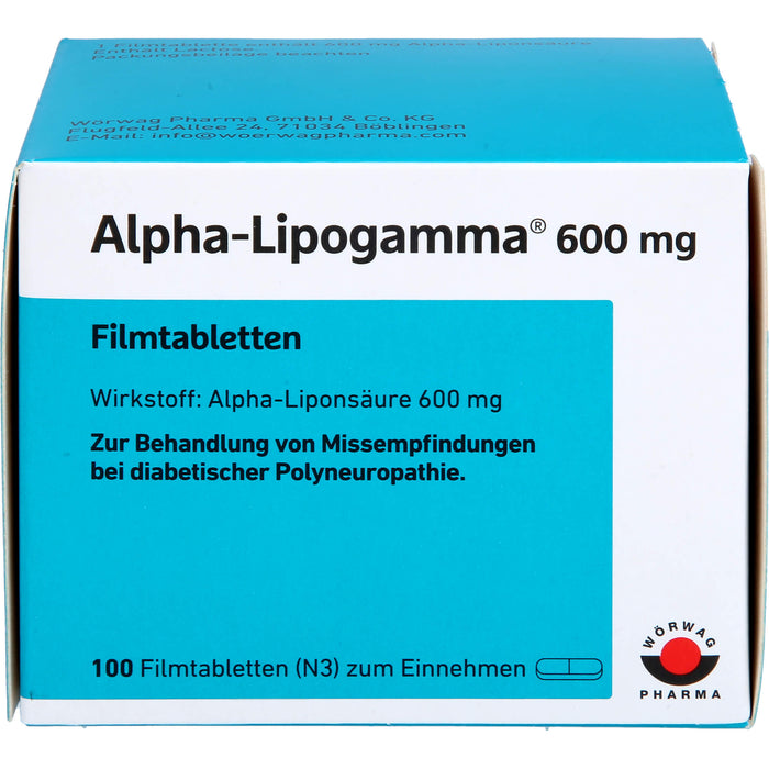 Alpha-Lipogamma® 600 mg Filmtabletten, 100 St. Tabletten