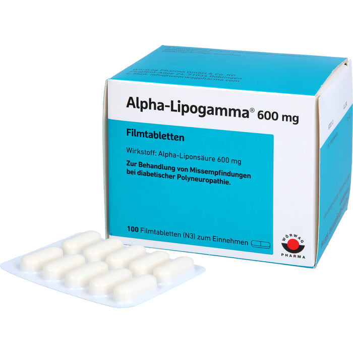 Alpha-Lipogamma  600 mg Filmtabletten, 100 St. Tabletten