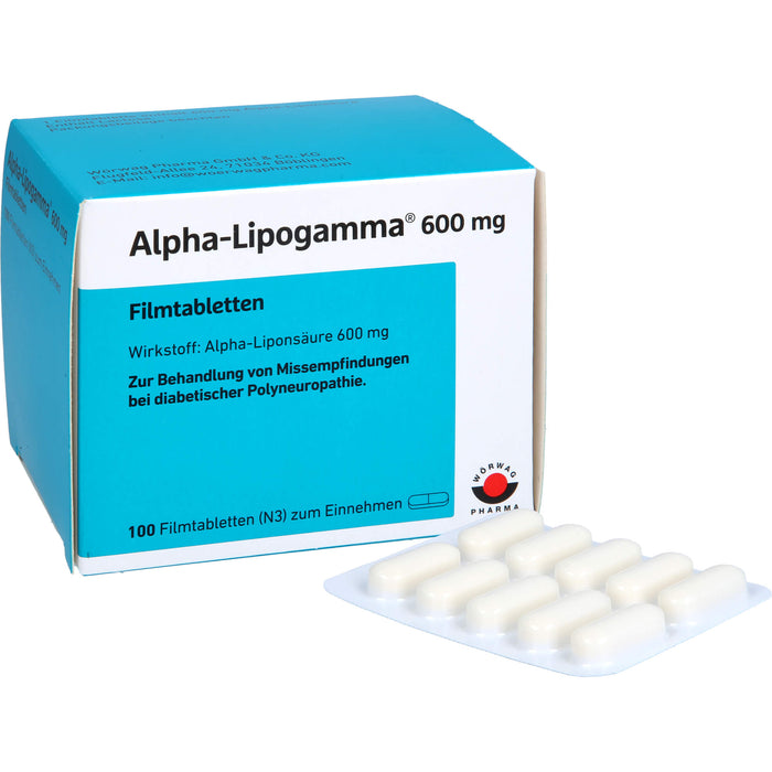 Alpha-Lipogamma  600 mg Filmtabletten, 100 St. Tabletten