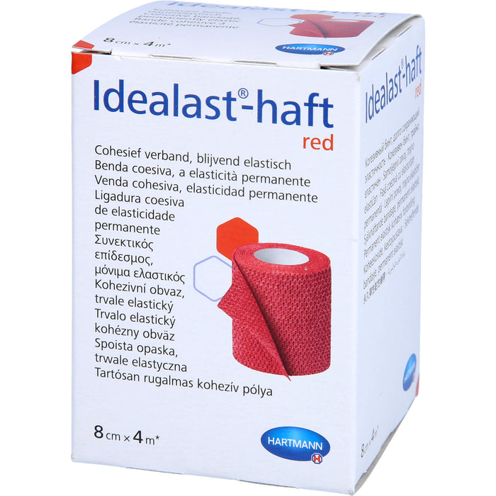 Idealast-haft color Binde 8cmx4m rot, 1 St BIN