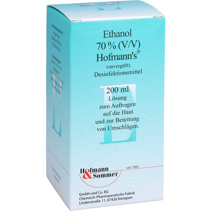 Hofmann's Ethanol 70% (V/V) Desinfektionsmittel Lösung, 200 ml Lösung